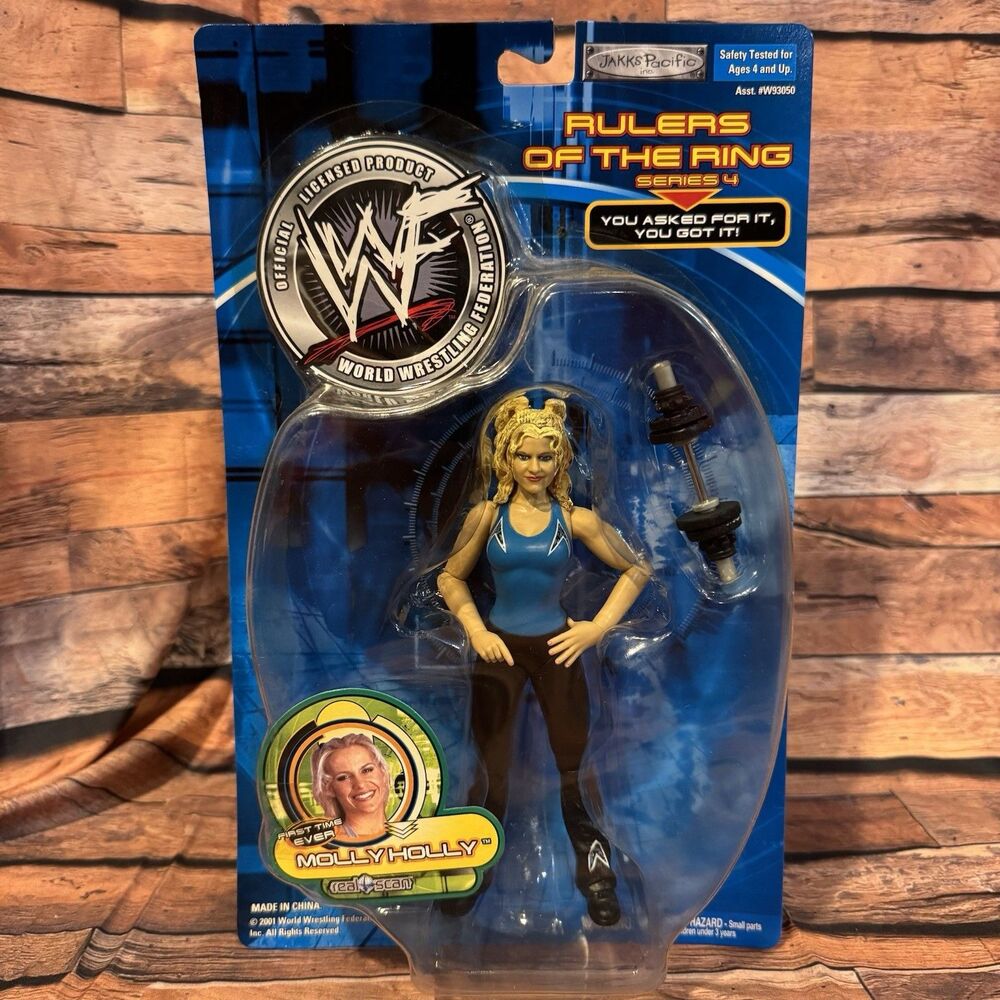 2001 WWF Molly Holly Jakks Pacific Rulers of the Ring Series 4 MOC Figure Diva